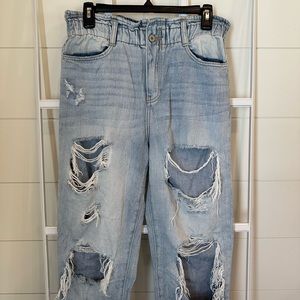 KanCan size 27 ripped mom jeans